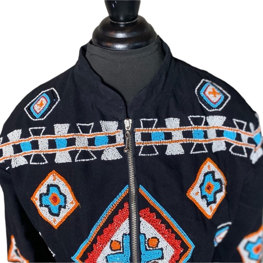 NWT VTG STONE RIVER BEADED TRIBAL JACKET - Picture 7 of 15